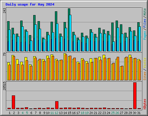 Daily usage for May 2024