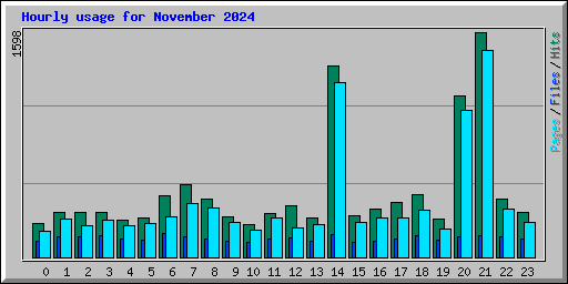 Hourly usage for November 2024