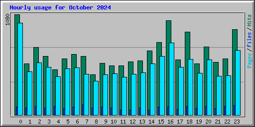 Hourly usage for October 2024