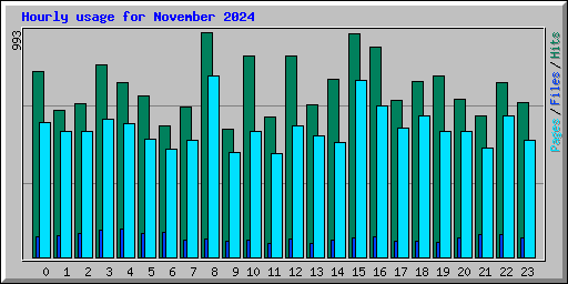 Hourly usage for November 2024