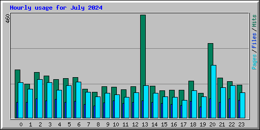 Hourly usage for July 2024