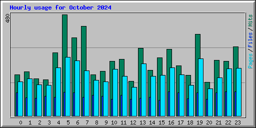 Hourly usage for October 2024