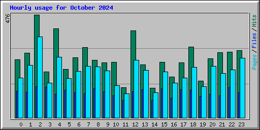 Hourly usage for October 2024