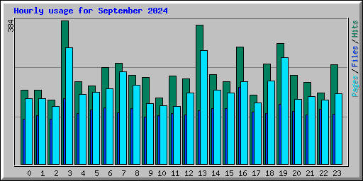 Hourly usage for September 2024