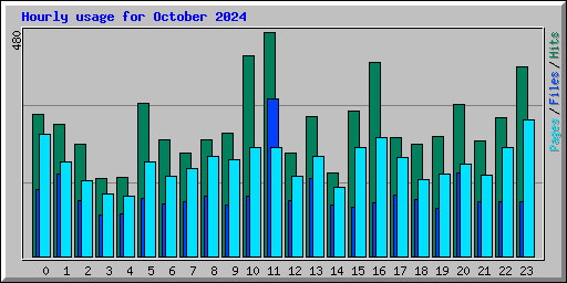 Hourly usage for October 2024