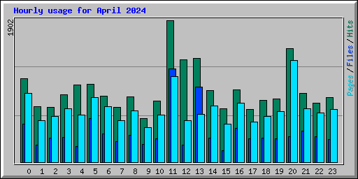 Hourly usage for April 2024