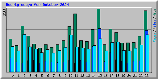 Hourly usage for October 2024